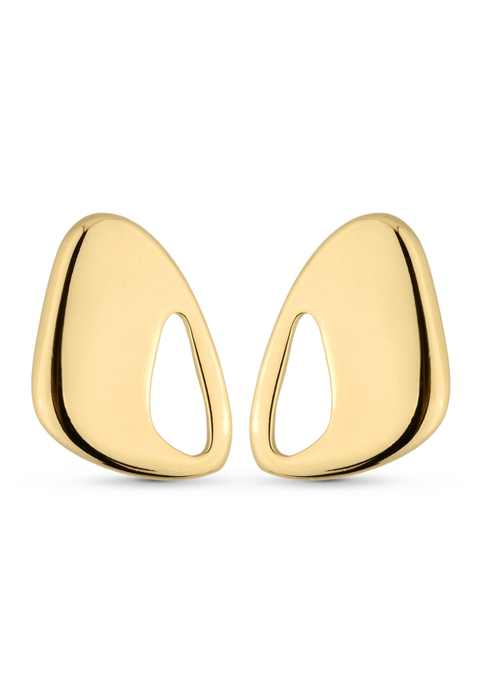 Brinco Semijoia Orgânico Vazado 18k