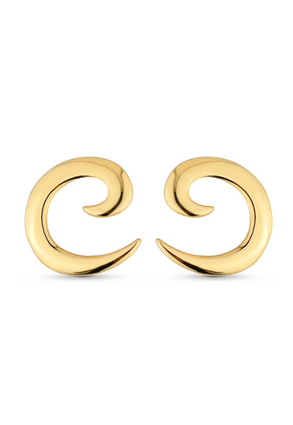 Brinco Semijoia Orgânico Espiral 18k